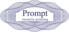 Logo prompt security printing